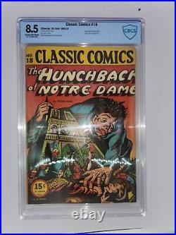 1940's Classic Comics #18 Hunchback Norte Dame Creme 8.5 Cbcs! 1944