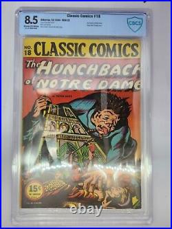 1940's Classic Comics #18 Hunchback Norte Dame Creme 8.5 Cbcs! 1944