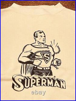 1940s VINTAGE SUPERMAN SWEATSHIRT! GOLDEN AGE SUPERHERO