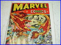 1944 TIMELY GOLDEN AGE MARVEL MYSTERY COMICS #58 TORCH COVER ONLY (Schomburg)