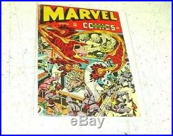 1944 TIMELY GOLDEN AGE MARVEL MYSTERY COMICS #58 TORCH COVER ONLY (Schomburg)