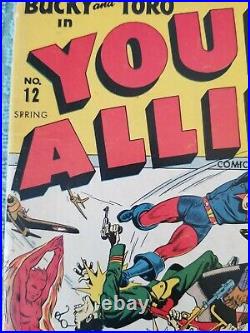1944 Young Allies #12 Golden Age Comic. The terror of the Jap Head