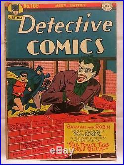 1946 Detective Comics. No. 109. Dc. Batman. Joker. Original Owner Golden-age