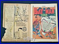 1947 DC Batman #40 Classic Joker Golden Age Cover Not Cgc/cbcs