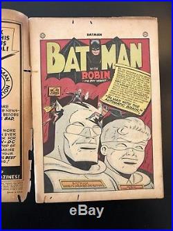 1949 Batman #52 GD to VG Classic Golden Age Joker Racecar cover