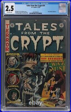 1953 EC Comics Tales From the Crypt #34 CGC 2.5 Ray Bradbury Adaptation