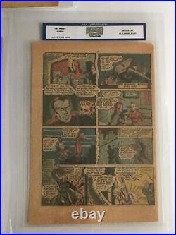 3 Comic book golden age pages featuring Superman Human Torch And Destroyer Rare