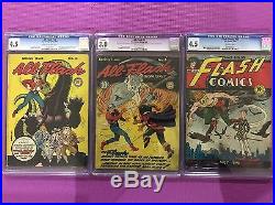 3 Issue Lot Golden Age Flash CGC Lot