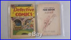 4 Golden Age Coverless Comics Lot Detective Flash Captain Marvel