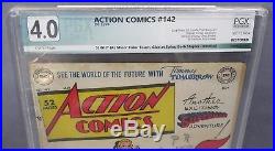 ACTION COMICS #142 (Golden Age Superman) PGX 4.0 VG DC Comics 1950 cgc