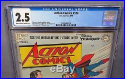 ACTION COMICS #144 (Golden Age Superman) CGC 2.5 GD+ DC Comics 1950 cbcs