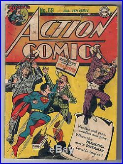 ACTION COMICS #69 Grade 2.0 Golden Age Superman