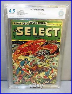 ALL SELECT COMICS #6 (Schomburg WWII Cover) CBCS 4.5 Golden Age 1945 Timely cgc