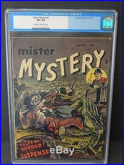 Aragon Publications Mister Mystery #1 1951 Cgc 4.5 Old Label Golden Age Horror