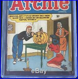 ARCHIE COMICS #18 (1946) CGC 5.5 Golden Age HALLOWEEN PUMPKIN COVER
