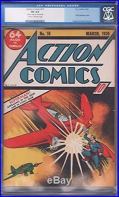 Action Comics 10 CGC 4.0 Golden Age Key DC Comic 3th Superman Cover RARE L@@K