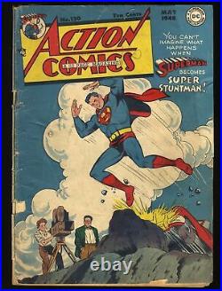 Action Comics #120 GD- 1.8 Super Stuntman! Golden Age Superman! DC Comics 1948