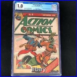 Action Comics #16 (DC 1939) CGC 1.0 RARE! Golden Age Early Superman Comic