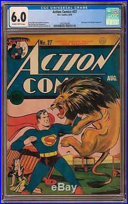 Action Comics #27 CGC 6.0 (SB) Sheldon Moldoff Art Early Superman Golden Age