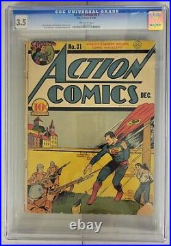 Action Comics #31 CGC Graded 3.5