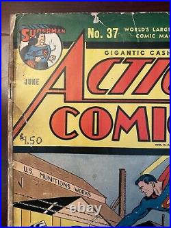 Action Comics 37 1941 Golden Age Superman