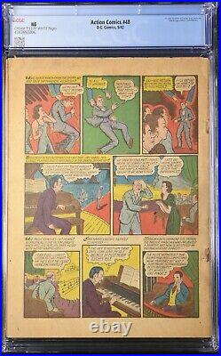 Action Comics 48 Cgc Ng Coverless V1 DC 1942! Rare Superman Golden Age Comic