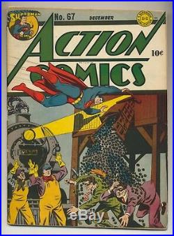 Action Comics #67 (1943) VG (4.0) Jack Burnley Cover Superman DC Comics