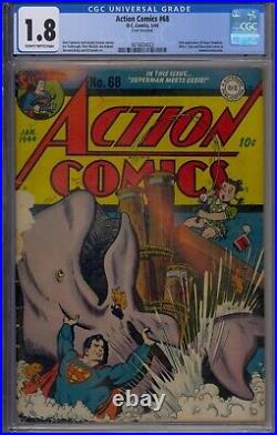 Action Comics #68 Cgc 1.8 Superman Golden Age