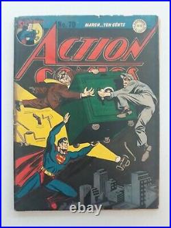 Action Comics 70 Golden Age 1944 DC Comics Superman Please See Description
