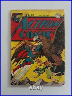 Action Comics 82 Golden Age 1945 DC Comics Superman Classic Cover