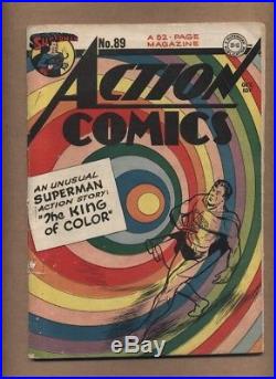 Action Comics 89 (G-) DC 1945 Classic Superman Rainbow cover Golden Age c#16646