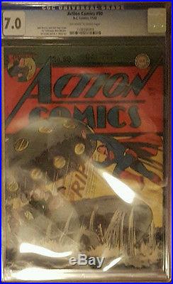 Action Comics #90 CGC 7.0 Golden Age Superman November 1945