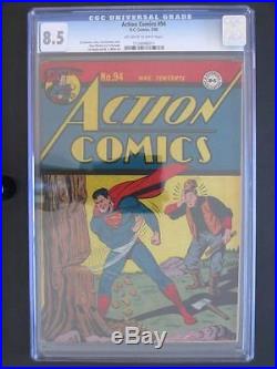 Action Comics #94 DC 1946 -HIGH GRADE- CGC 8.5 VF+ Superman Golden Age Comic
