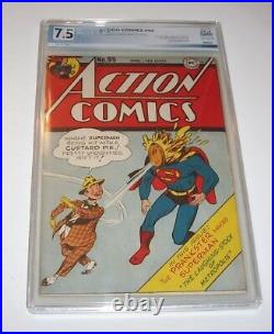 Action Comics #95 Graded VF- 7.5 1946 DC Golden Age issue (Prankster)