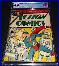 Action Comics Issue 36 May 1941 Cgc 4.0 Vg DC Golden-age Robot Cover