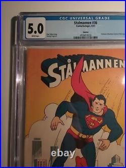 Adventure Comics #156 1951 Stalmannen Swedish Variant Cgc 5.0 Alternate Cover