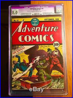Adventure Comics Cgc 8.0 Restored 1939, 2nd Sandman Cover, Golden Age Classic