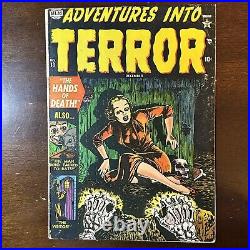 Adventures Into Terror #13 (1952) PCH! Golden Age Horror! Skull cover