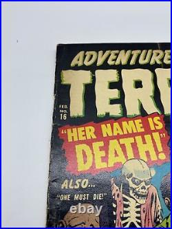 Adventures Into Terror #16 (1953) Golden Age Pre Code Horror! Skull cover Scarce