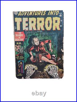 Adventures into Terror #13 (Nov. 1952) pre code GOLDEN AGE Horror Classic Cover