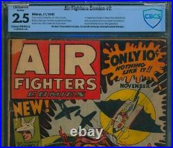 Air Fighters Comics #2 (1942)? CBCS 2.5 Conserved? 1st Airboy Golden Age WWII