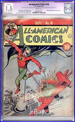 All American Comics # 18 3rd Green Lantern! CGC 1.5 rare Golden Age book