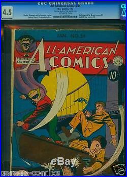 All-American Comics #34 CGC 4.5 January 1942 Green Lantern Golden Age Superhero