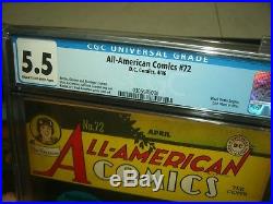 All American Comics 62 CGC 5.0 & 72 5.5 1944! DC Comics Golden Age Green Lantern