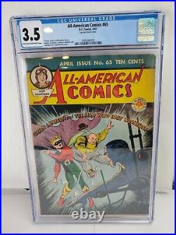 All-American Comics #65 CGC 3.5 DC Comics 1945 Golden Age (CRACKED SLAB)