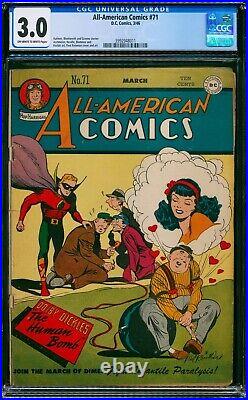 All American Comics #71 DC Comics 1946 Golden Age Cgc 3.0 Graded
