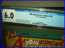 All American Comics 76 CGC 6.0 & 82 5.5 1946! DC Comics Golden Age Green Lantern
