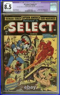 All Select Comics #1 Cgc 8.5 Cr/ow Pages // Golden Age Alex Schomburg Cover