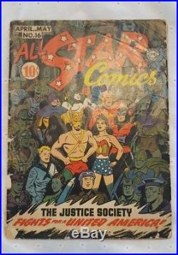 All Star Comics #16 1943 Golden Age DC Comic Fair condition