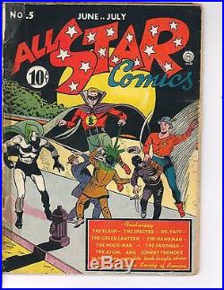 All Star Comics #5 Golden Age DC 1941 First Appearance Hawkgirl Justice Society